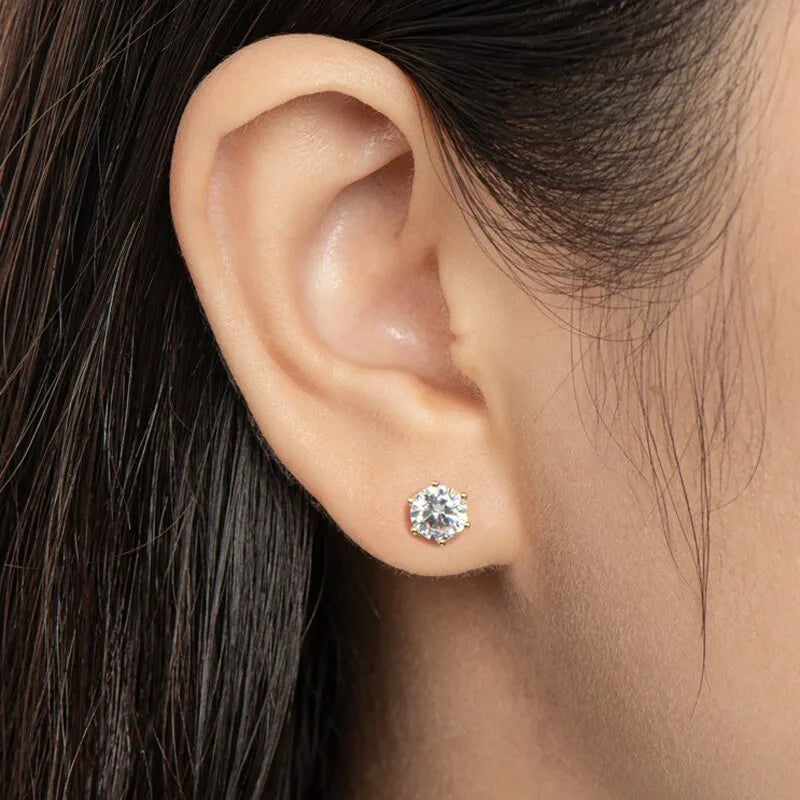 Vv- Heritage and Honor Collection: 1893 Meteor Crater Discovery Celestial Brilliance Moissanite Drop Earrings - vannveld