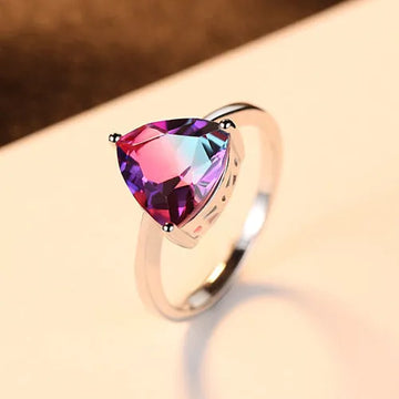 Vv- Heritage and Honor Collection: Victorian-Era Inspired Sterling Silver Ring with Treasured Rainbow Topaz Stone - vannveld
