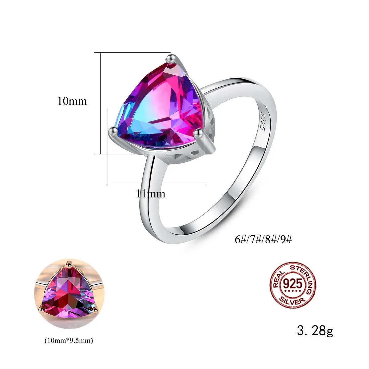 Vv- Heritage and Honor Collection: Victorian-Era Inspired Sterling Silver Ring with Treasured Rainbow Topaz Stone - vannveld