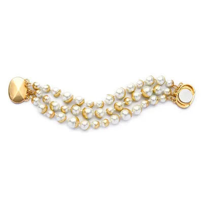 Vv- Information Age Collection: Digital Era Elegance Multi-Layer Pearl Bracelet Fusing Millennium Grace - vannveld