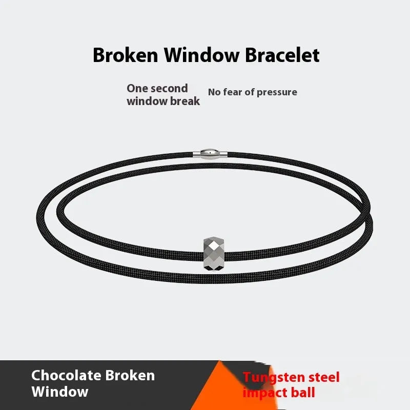 Vv- Modern Era Collection: Shattered Glass Resilience - Elastic Rope Bracelet with Tungsten Steel - vannveld