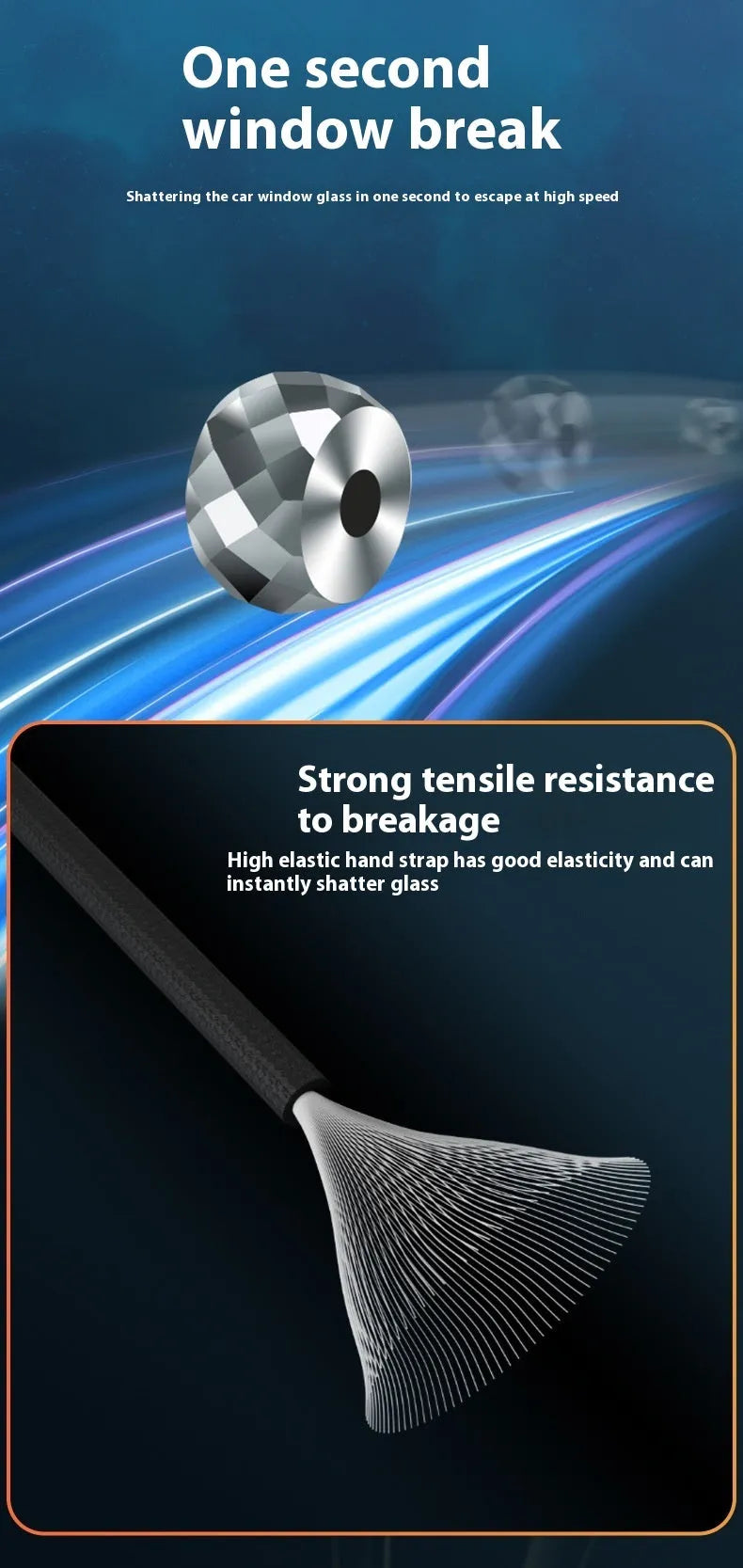 Vv- Modern Era Collection: Shattered Glass Resilience - Elastic Rope Bracelet with Tungsten Steel - vannveld