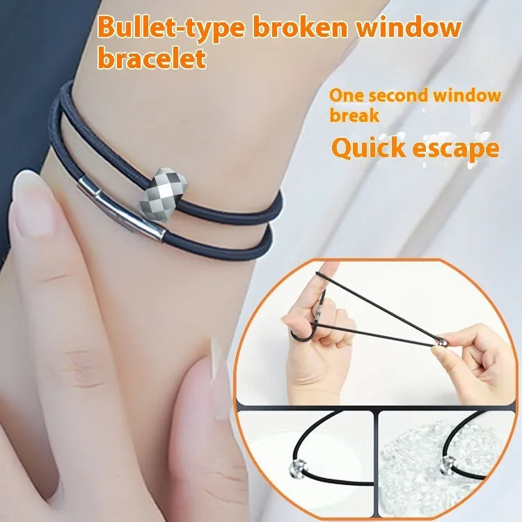 Vv- Modern Era Collection: Shattered Glass Resilience - Elastic Rope Bracelet with Tungsten Steel - vannveld