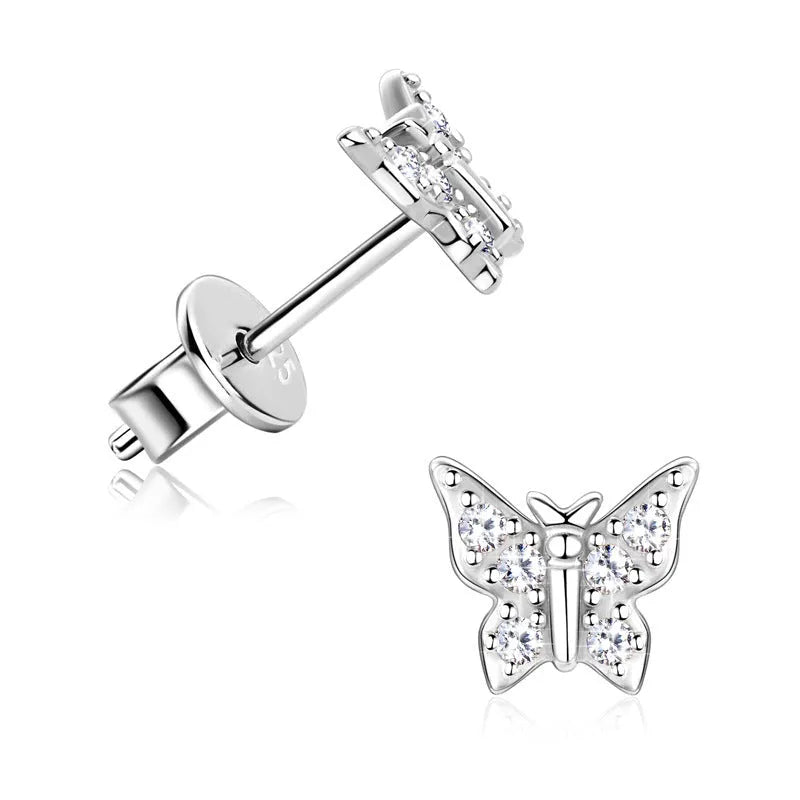 Vv- Modern Era Collection: Space-Age Precision Engineering Butterfly Moissanite-Diamond Gold Statement Earrings - vannveld