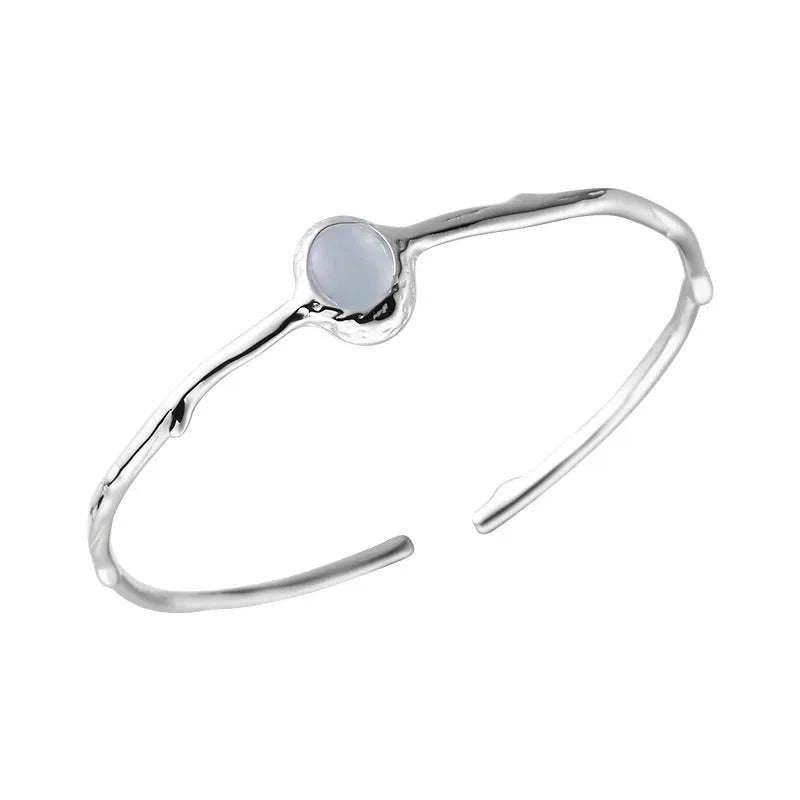 Vv- Space Age Collection: Mercury Mission-Inspired Aquamarine Silver Earth-View Celestial Jewelry Set - vannveld