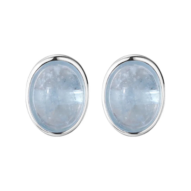 Vv- Space Age Collection: Mercury Mission-Inspired Aquamarine Silver Earth-View Celestial Jewelry Set - vannveld