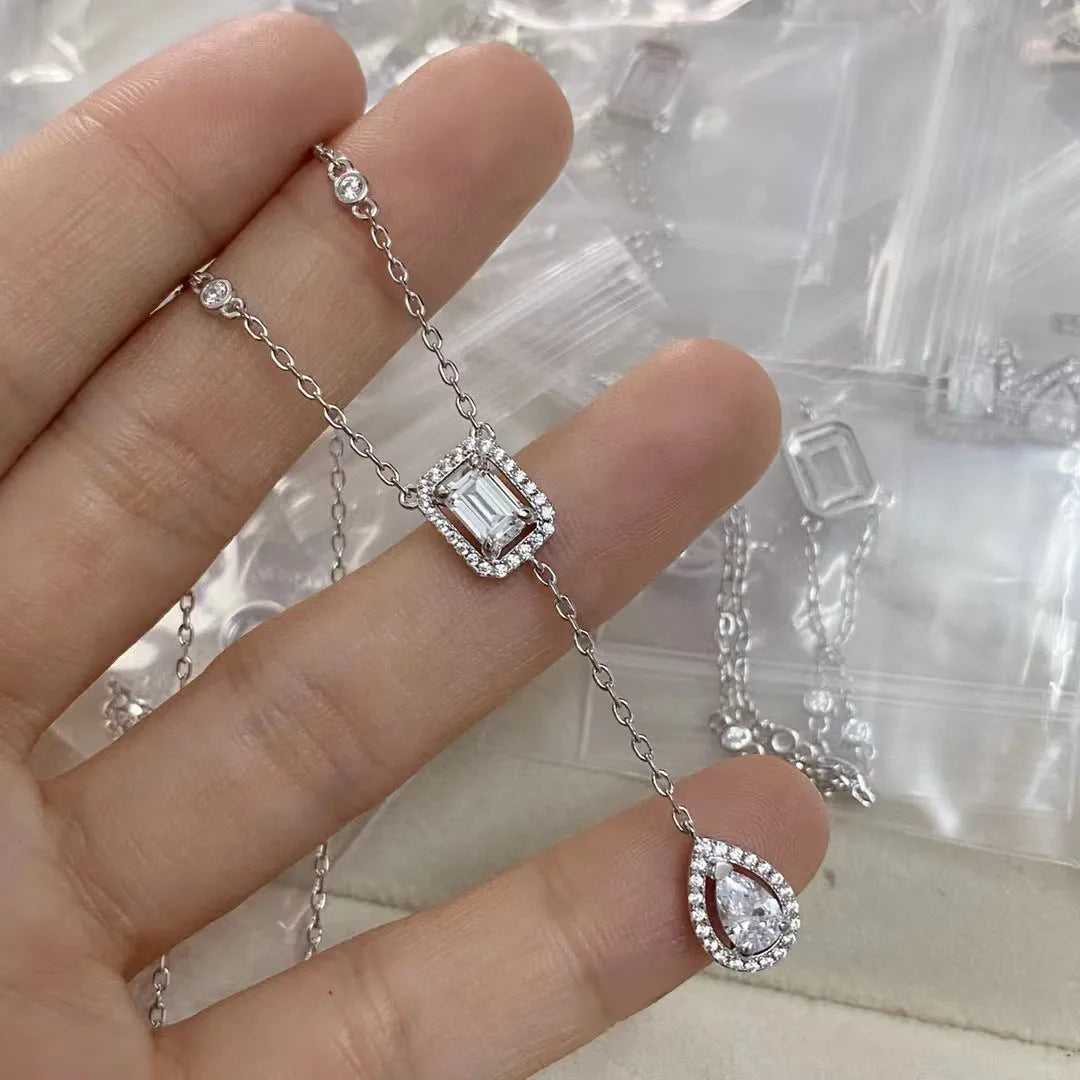 Vv- The American Diamond Collection -Lab Diamond: Gilded Age Elegance Meets Modern Innovation In Water Drop Rose Gold Necklace - vannveld