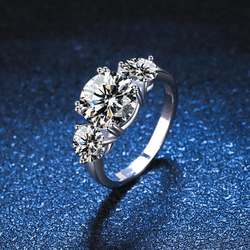 Vv- The Stellar Legacy Collection - Moissanite: 1893 Nobel Discovery Meets Space-Age Brilliance, Sterling Silver Ring - vannveld