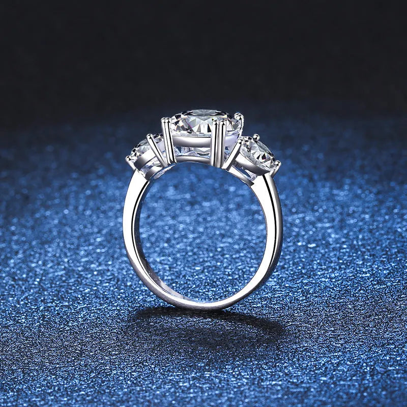 Vv- The Stellar Legacy Collection - Moissanite: 1893 Nobel Discovery Meets Space-Age Brilliance, Sterling Silver Ring - vannveld