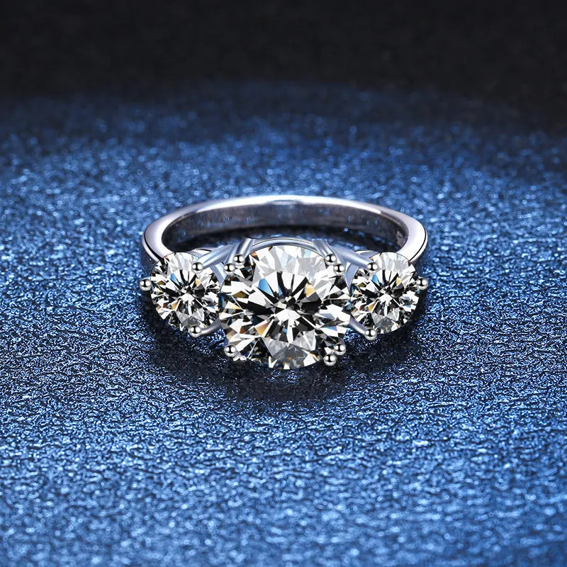 Vv- The Stellar Legacy Collection - Moissanite: 1893 Nobel Discovery Meets Space-Age Brilliance, Sterling Silver Ring - vannveld