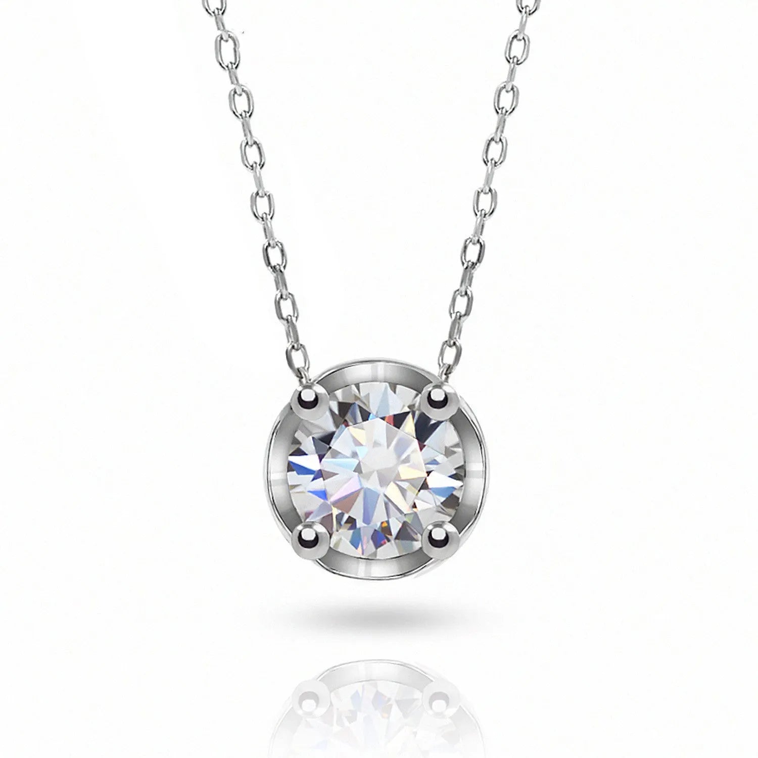 Vv- The Stellar Legacy Collection - Moissanite: 1893 Nobel Discovery, Space-Age Brilliance, 1.5ct VVS1 Necklace - vannveld