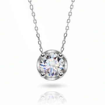 Vv- The Stellar Legacy Collection - Moissanite: 1893 Nobel Discovery, Space-Age Brilliance, 1.5ct VVS1 Necklace - vannveld