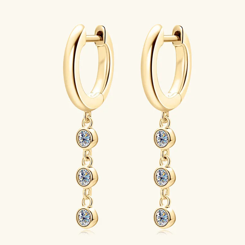 Vv- The Stellar Legacy Collection - Moissanite: Celestial Discovery Meets Space-Age Brilliance Tassel Earrings - vannveld