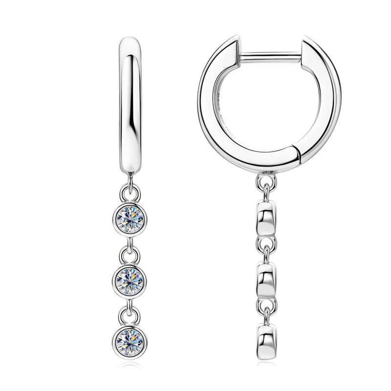 Vv- The Stellar Legacy Collection - Moissanite: Celestial Discovery Meets Space-Age Brilliance Tassel Earrings - vannveld