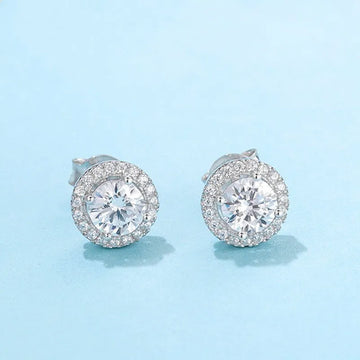 Vv- The Stellar Legacy Collection - Moissanite: Space Age Brilliance Meets Celestial Fire Silver Earrings - vannveld