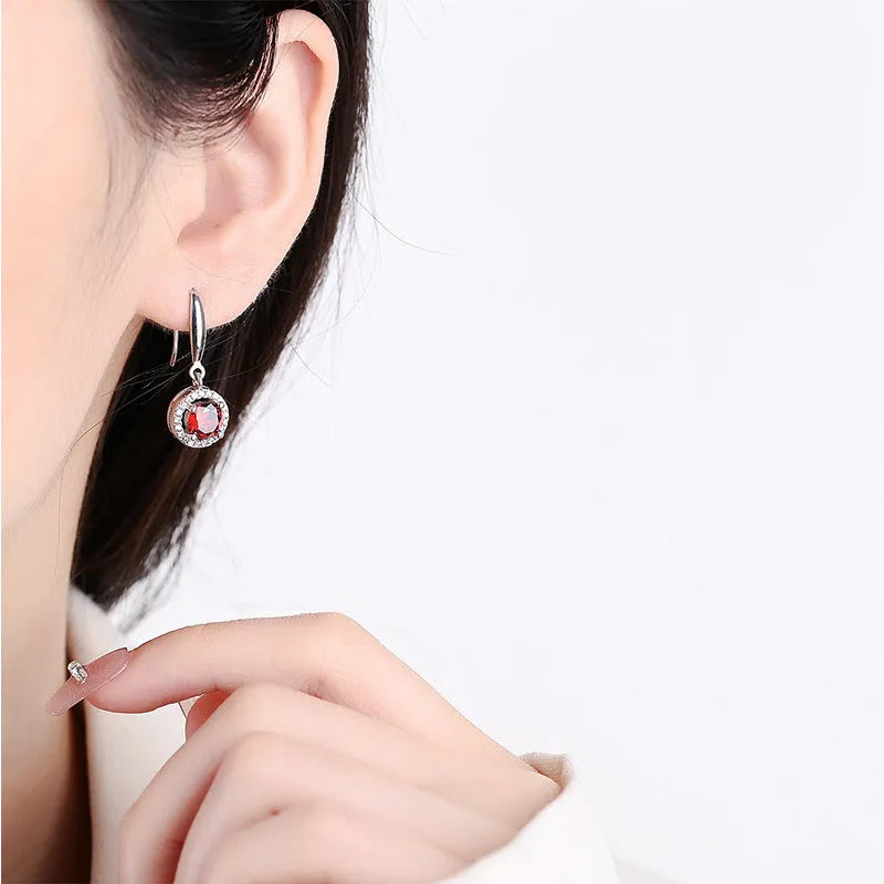 Vv- Union and Emancipation Collection: Crimson Liberty Earrings - S925 Silver Pendants - vannveld