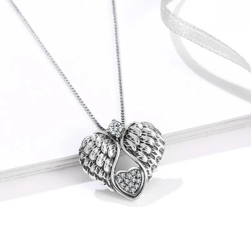 Vv- Union and Emancipation Collection: Soaring Silver Wings of Freedom 925 Pendant Necklace - vannveld