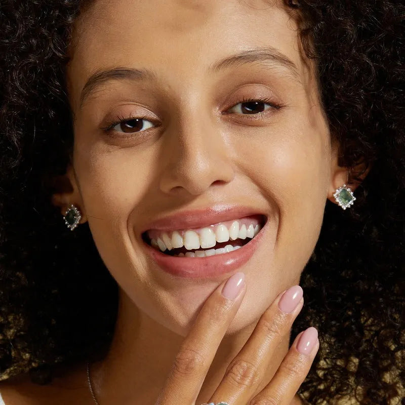 Vv- World War I and II - The Yanks Are Coming - Tribute Collection: Victory Garden-Inspired Natural Agate Stud Earrings, Honoring Home Front Heritage - vannveld